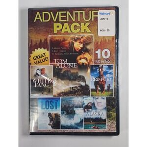 10 Movie Adventure Pack, Vol. 2 (DVD, 2011, 2-Disc Set), NEW Sealed